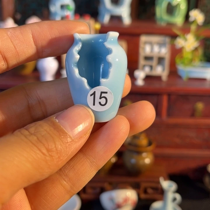 摆件微陶老王迷你花瓶