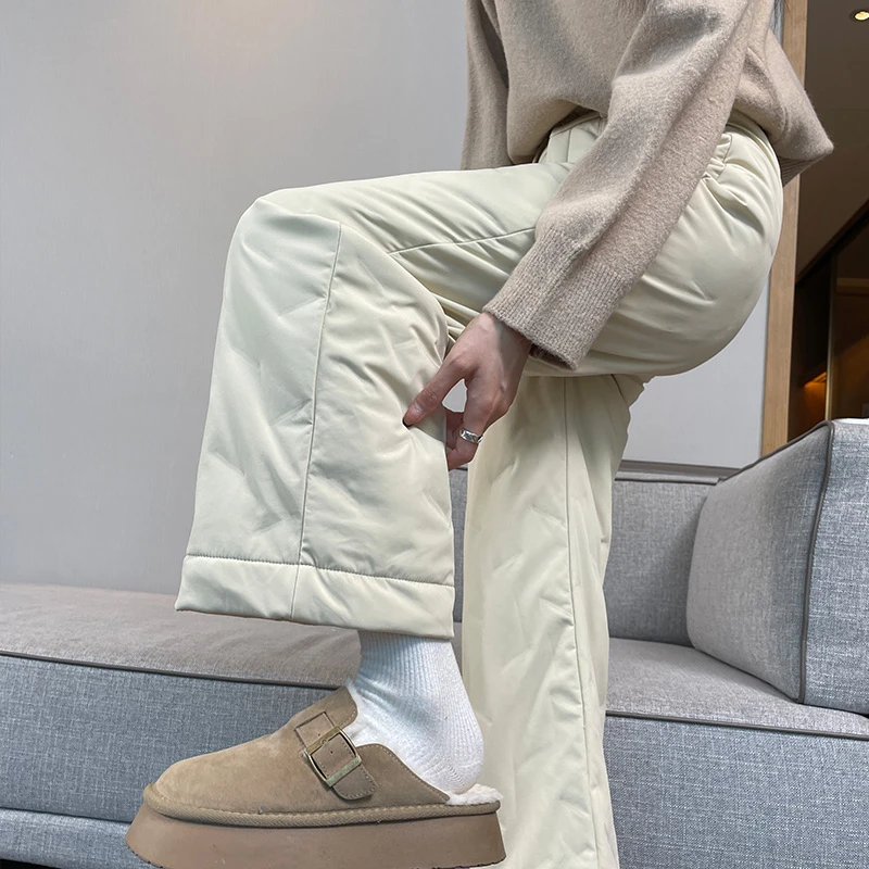 羽绒裤女冬季外穿2025新款保暖直筒哈尔滨小个子东北加绒加厚棉裤