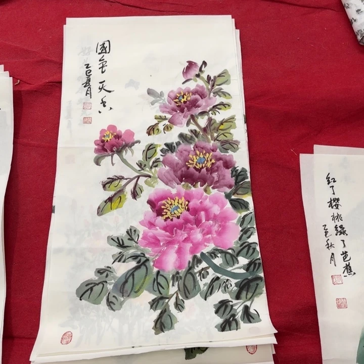 国画花鸟等图案和造型都