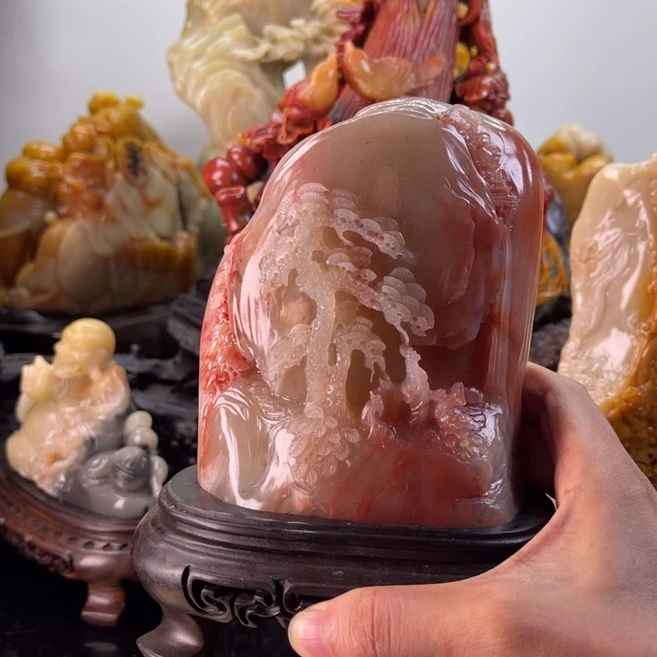 寿山石指日高升摆件