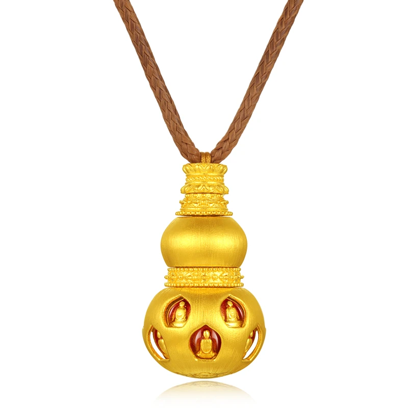 【传承】（未开价）福韵·宫廷慧心福禄古法黄金葫芦吊坠GH0601112