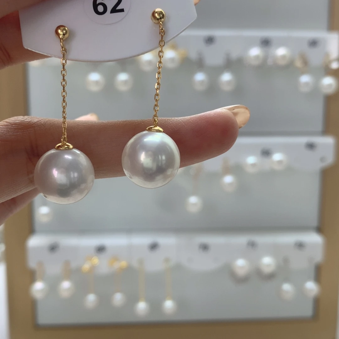 淡水珍珠耳饰银S925镶嵌