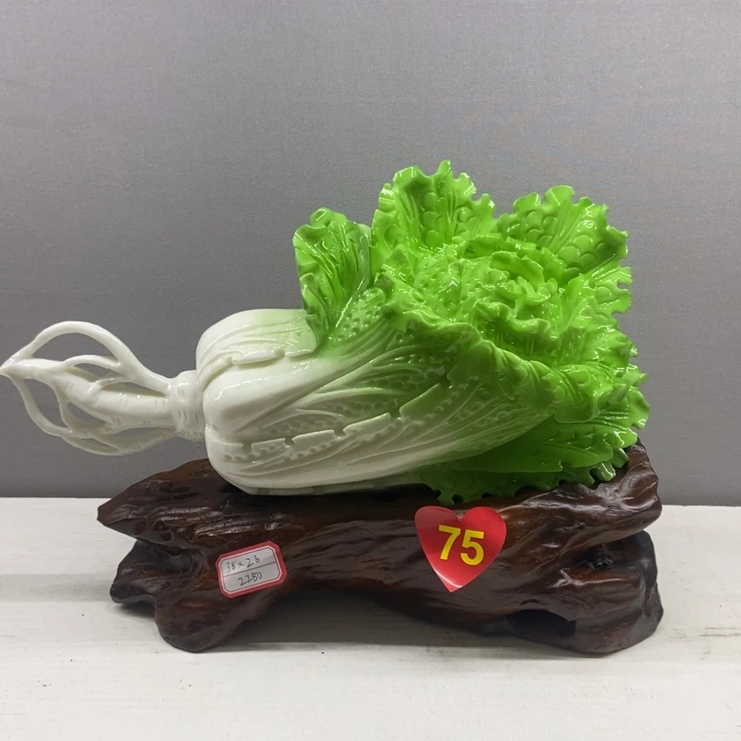 峰***隐玉白菜摆件家居摆件