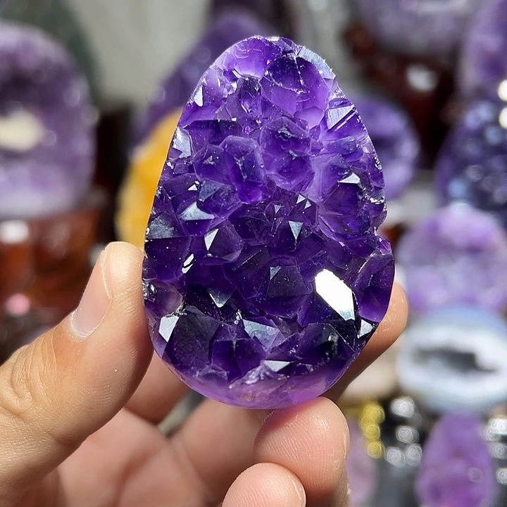 银S925镶嵌水晶摆件珠宝半成品水晶未镶嵌