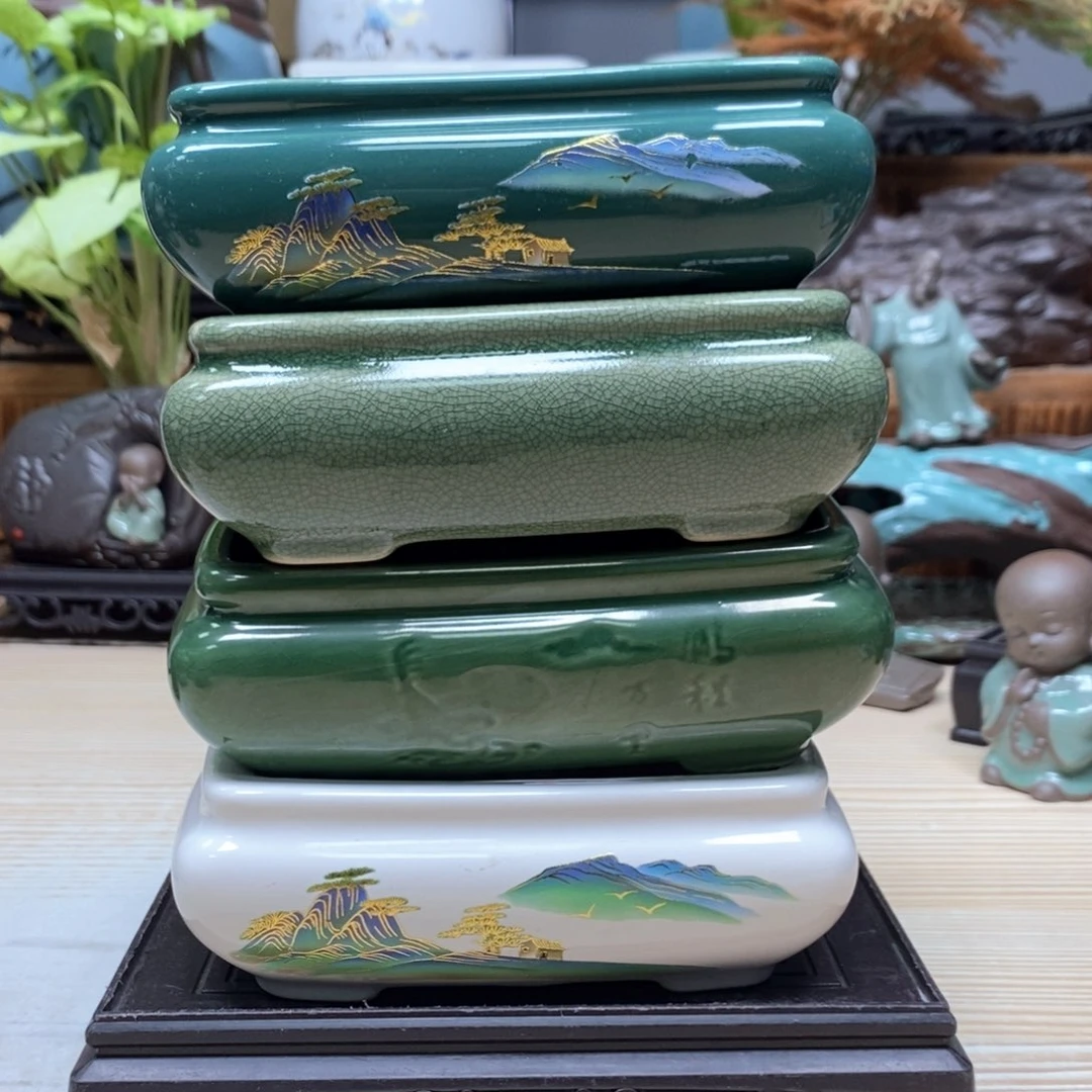 紫砂花盆陶瓷艺术花盆陶瓷