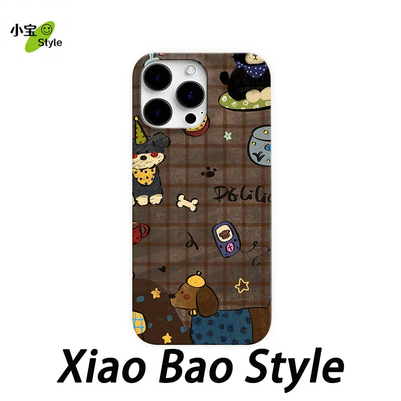 绘画小狗适用苹果17pro手机壳创意16pro趣味15/14/13/12小米/OPPO