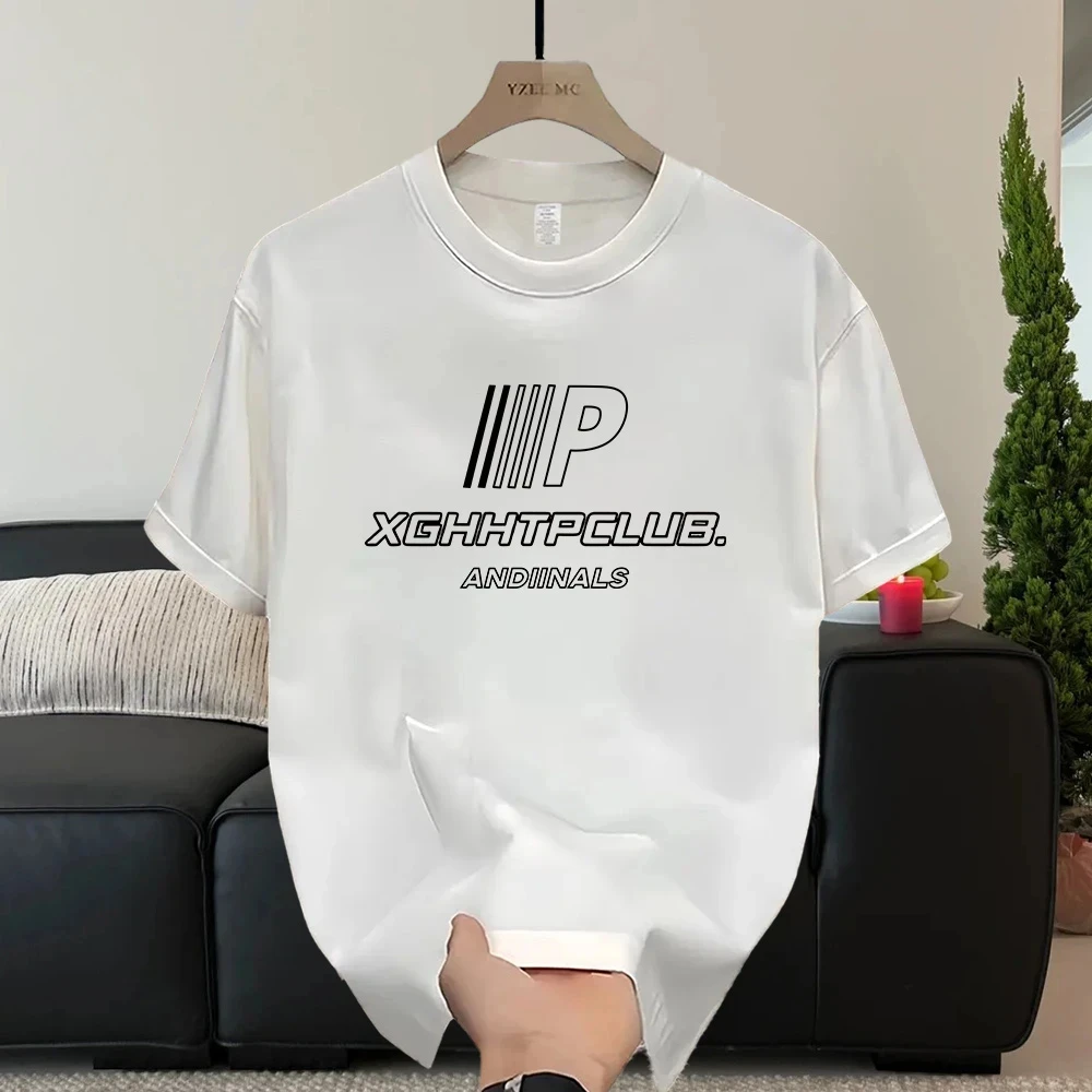 潮牌字母印花短袖t恤男夏季高街vibe宽松重磅纯棉青少年运动上衣