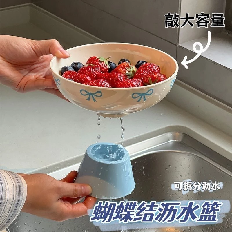 多巴胺元气果盘轻奢风摆放零食盘创意家用高颜值双层水果盘