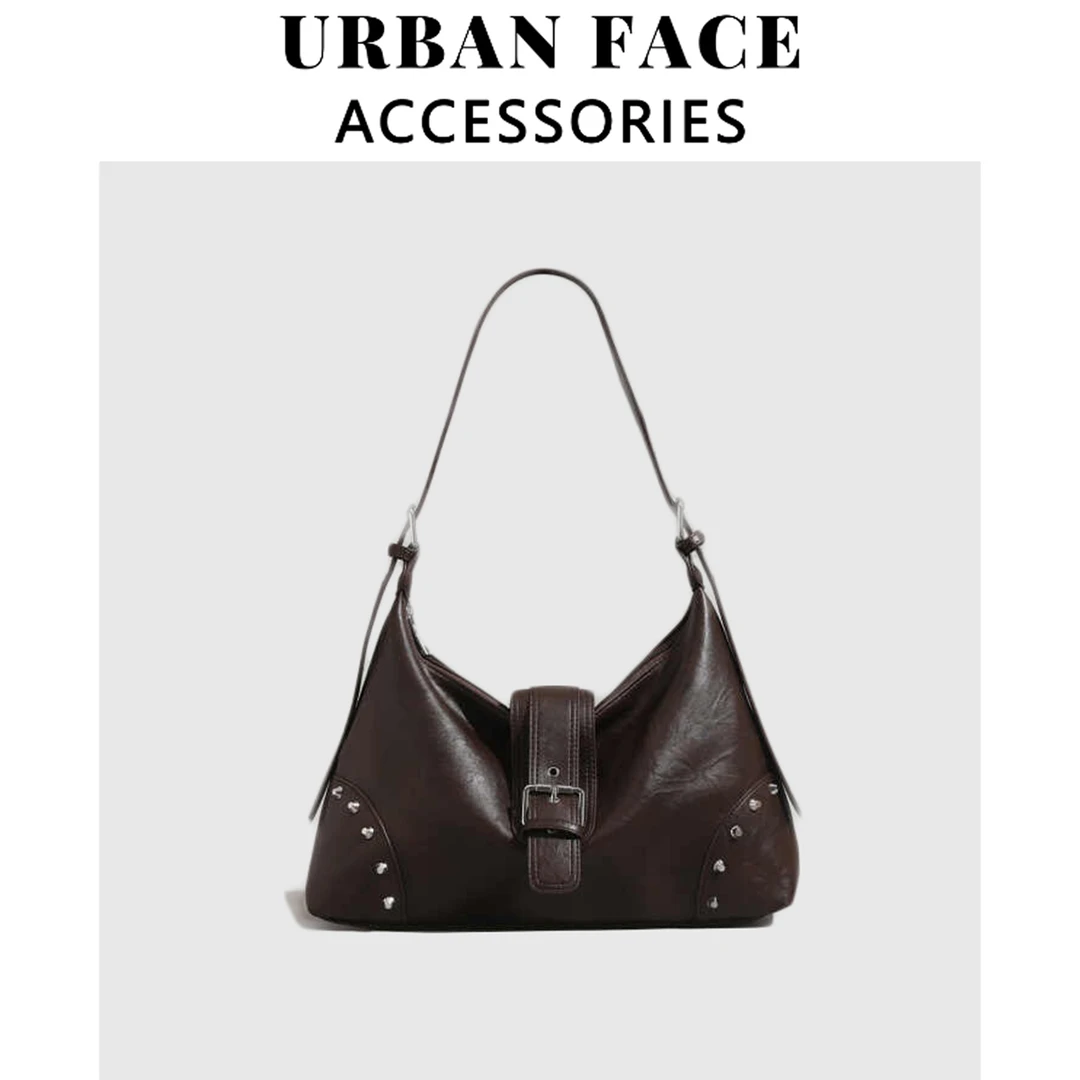 【赵露思同款】URBAN FACE小众高级感复古单肩腋下包女大容量托特包