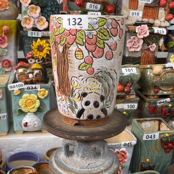 紫砂花盆粗陶材质多肉花盆