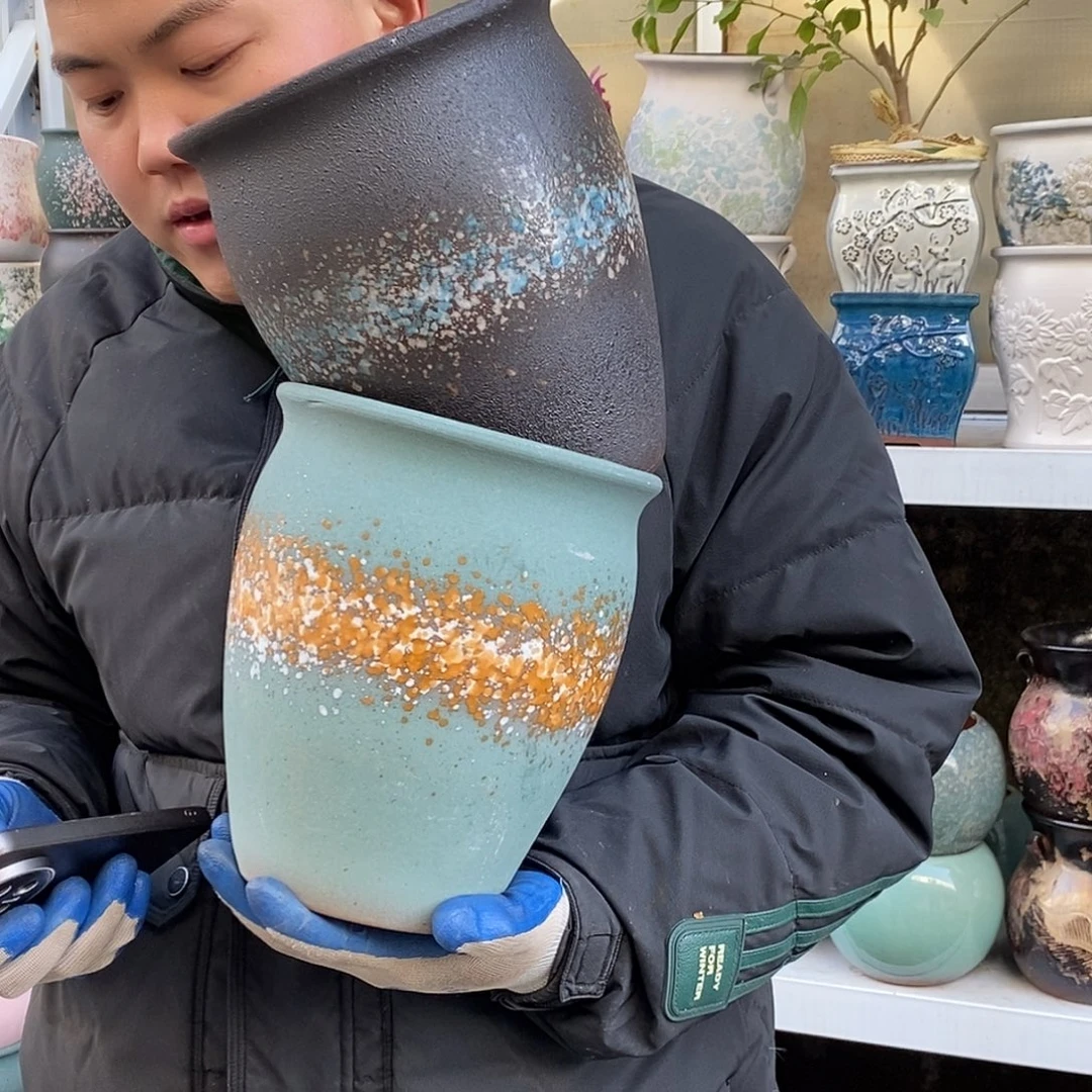 紫砂花盆口18高22福利