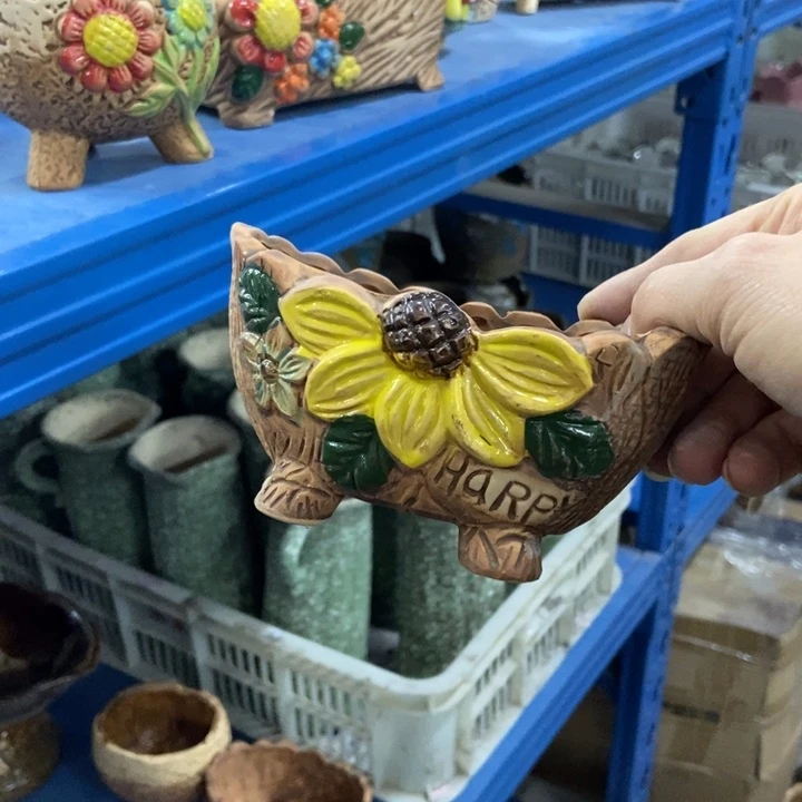 陶瓷花盆单场满9.9发13*8*7