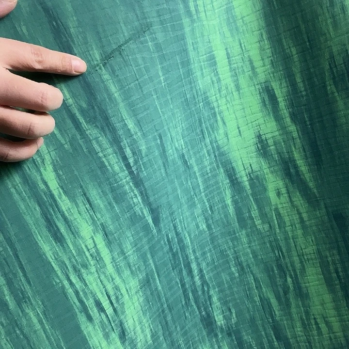 ****亚麻橡胶瑕疵大青蛙点绿色迷彩一张