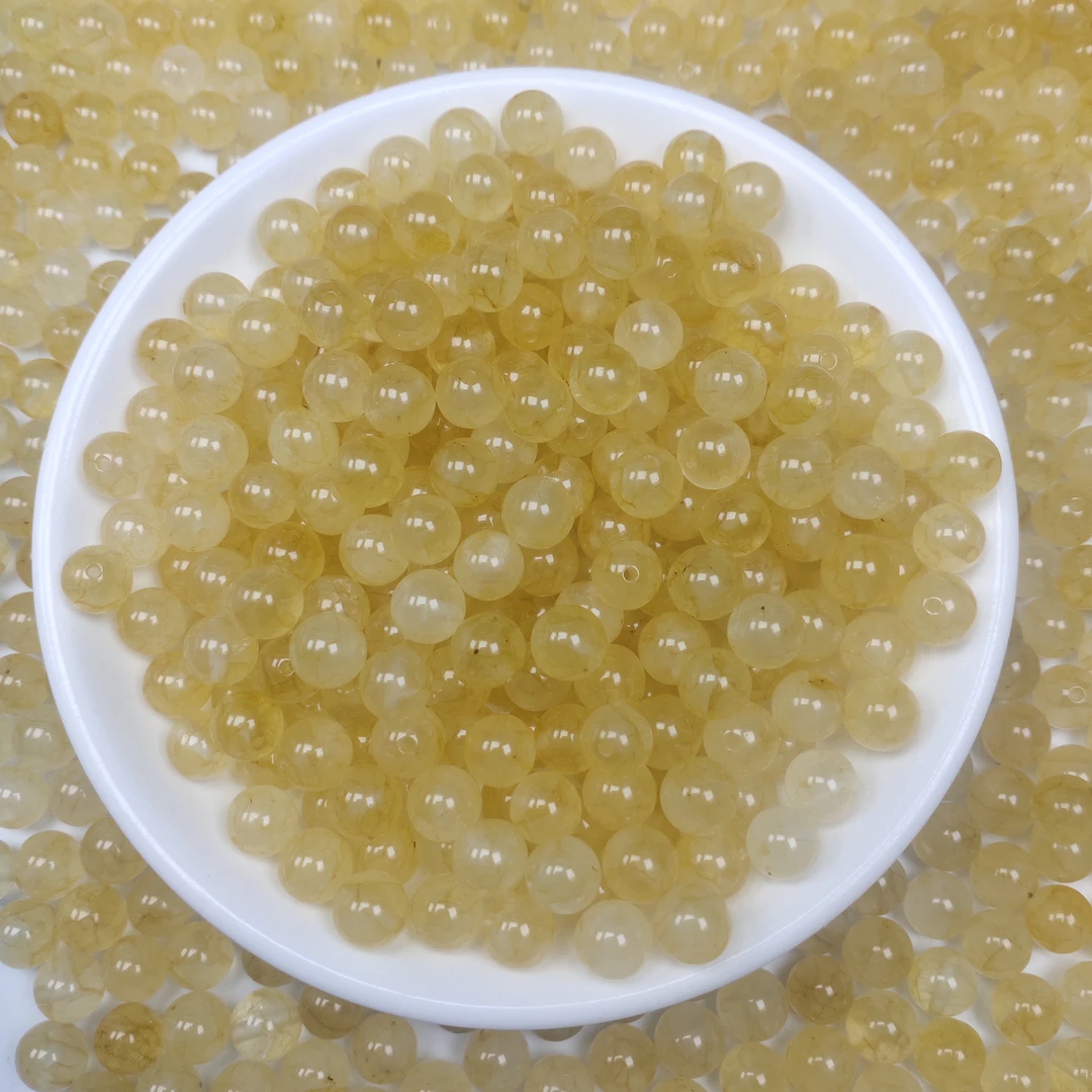 散珠W1793金丝雀碧玺8MM*25颗