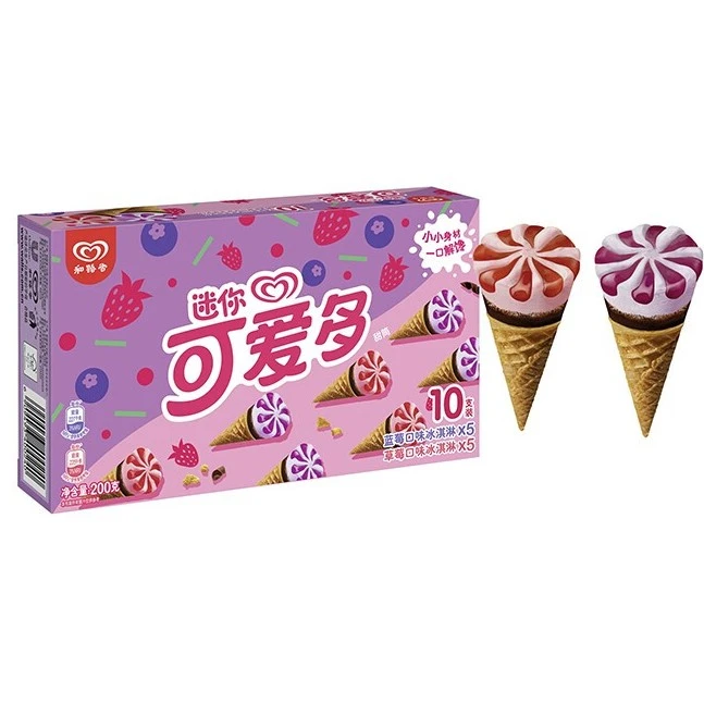 和路雪冰淇淋蓝莓草莓口味 200g(20g*10支)雪糕同城送雪糕同城配