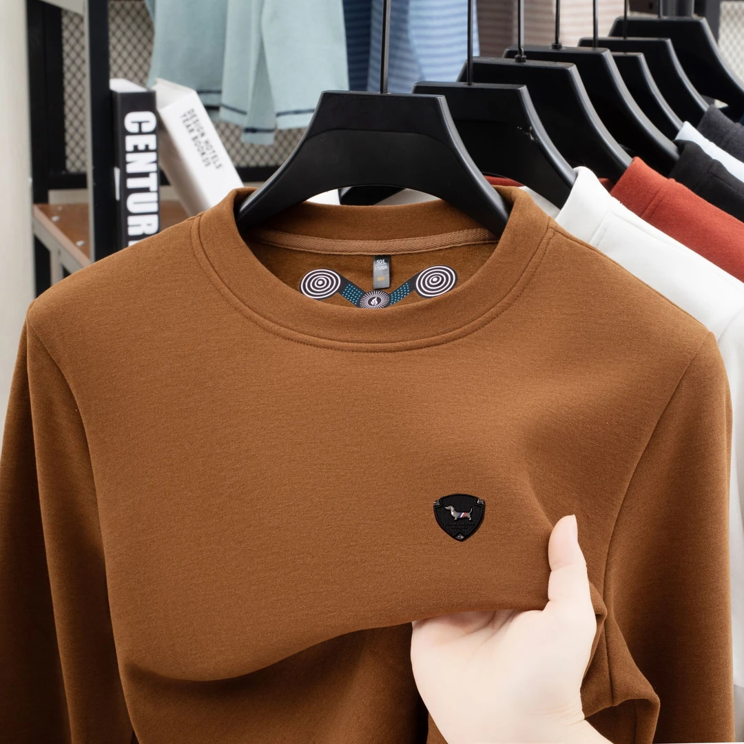 石墨烯羊毛圆领加厚保暖打底衫秋冬