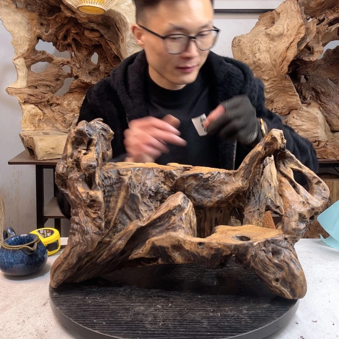 木泓****珠根雕小底座无拼接425