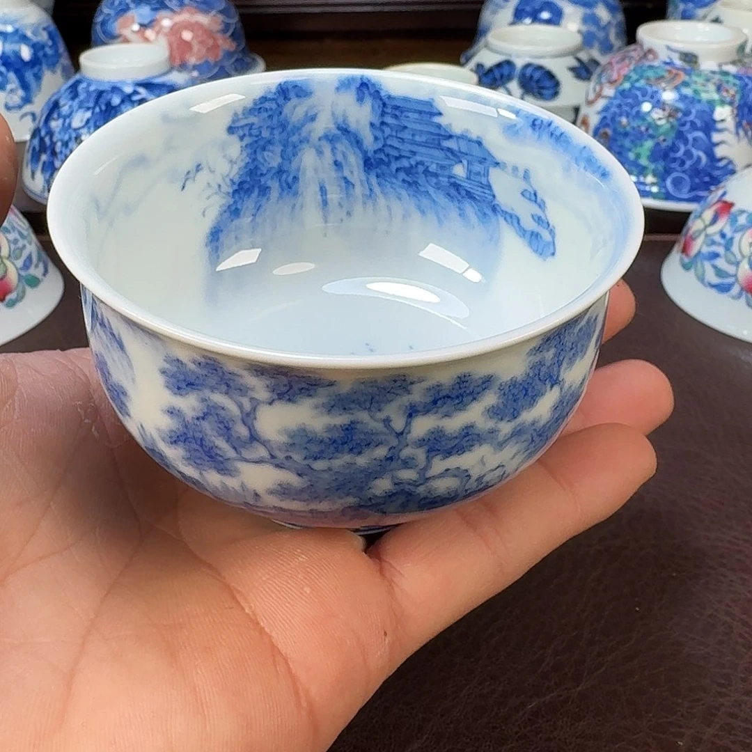 瓷片当代景德镇陶瓷手绘茶具