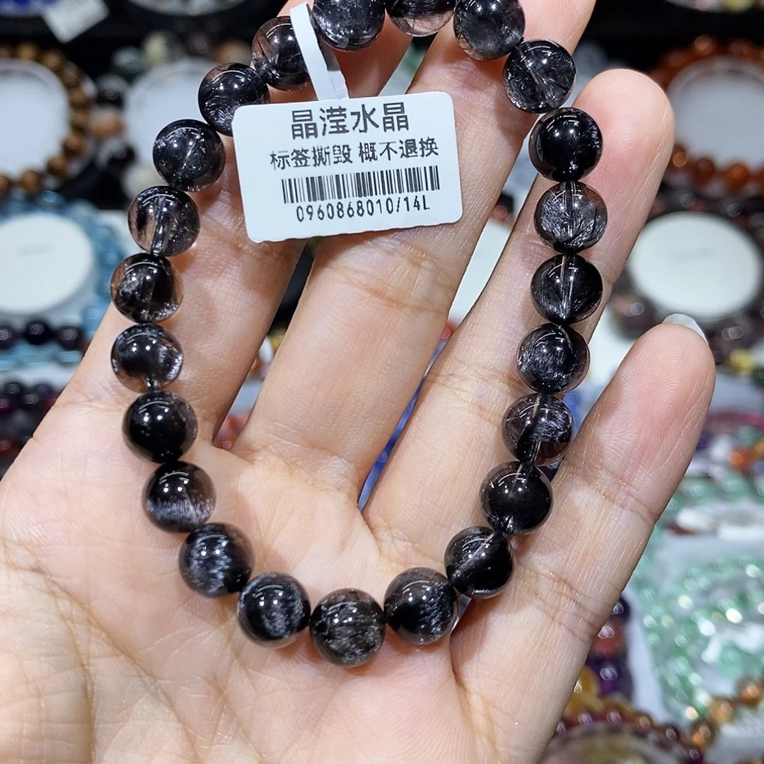 手串未镶嵌水晶黑银钛8