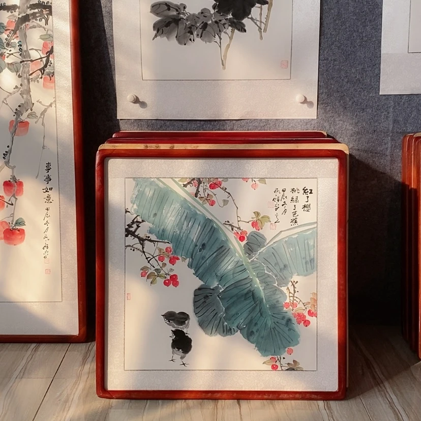 【闪购商品】国画书画作品带框65×65厘米