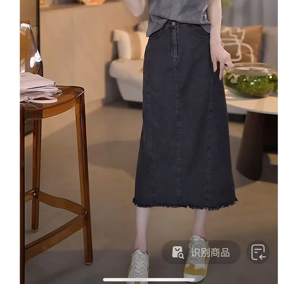 『细闪蝴蝶U』设计显瘦百搭时尚半身裙7748