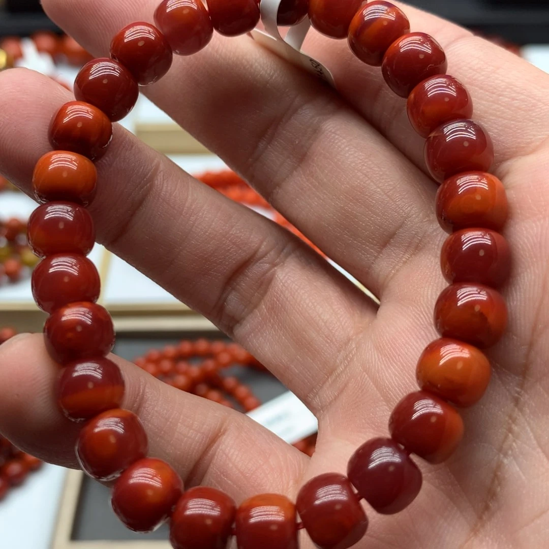南红玛瑙手链，发货一个未镶嵌