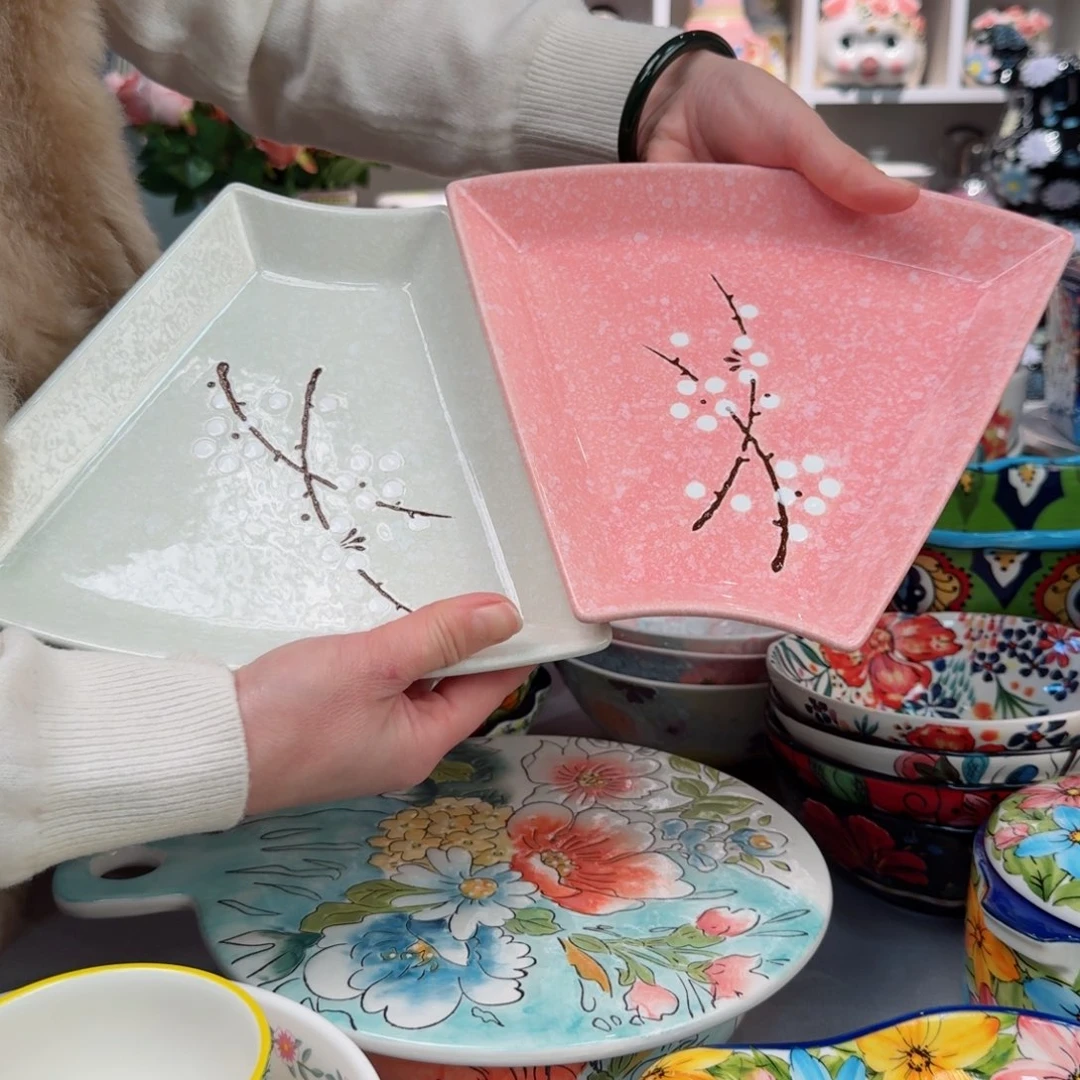 瓷片异形盘2只看图