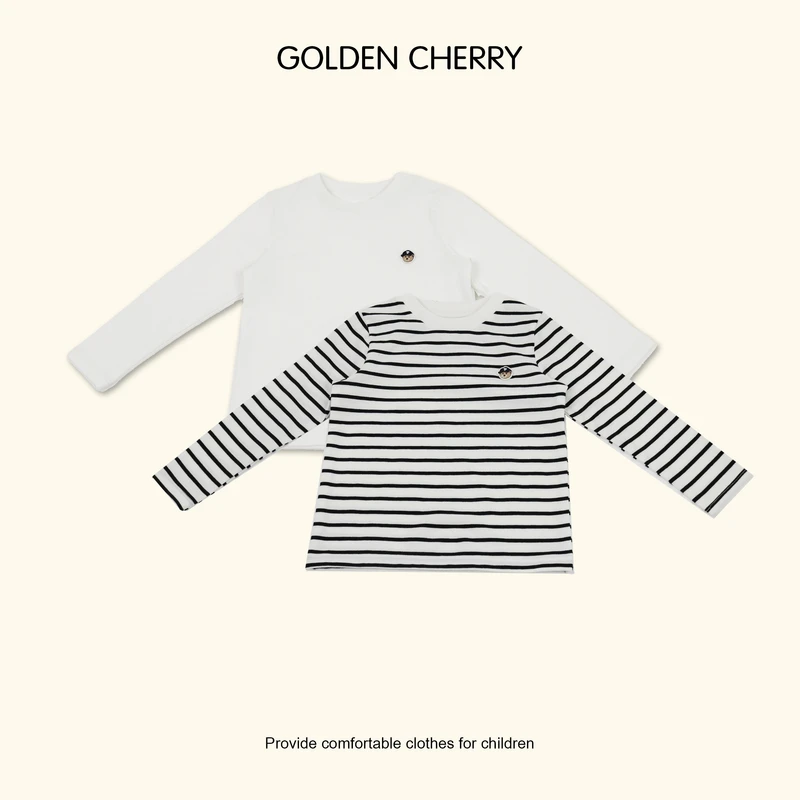 【Golden cherry】儿童T小熊刺绣时尚打底卫衣283056