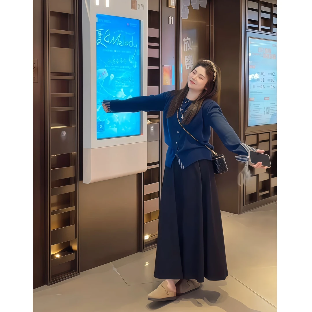 秋季套装女新款爆款洋气大码时尚气质针织毛衣+黑色半身大码女装