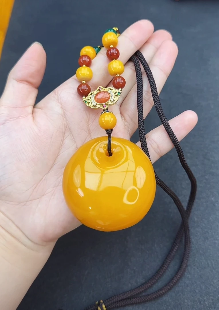 【齐福珠宝】原矿焦皮料正装公主扣项链吊坠（多样性发其一)