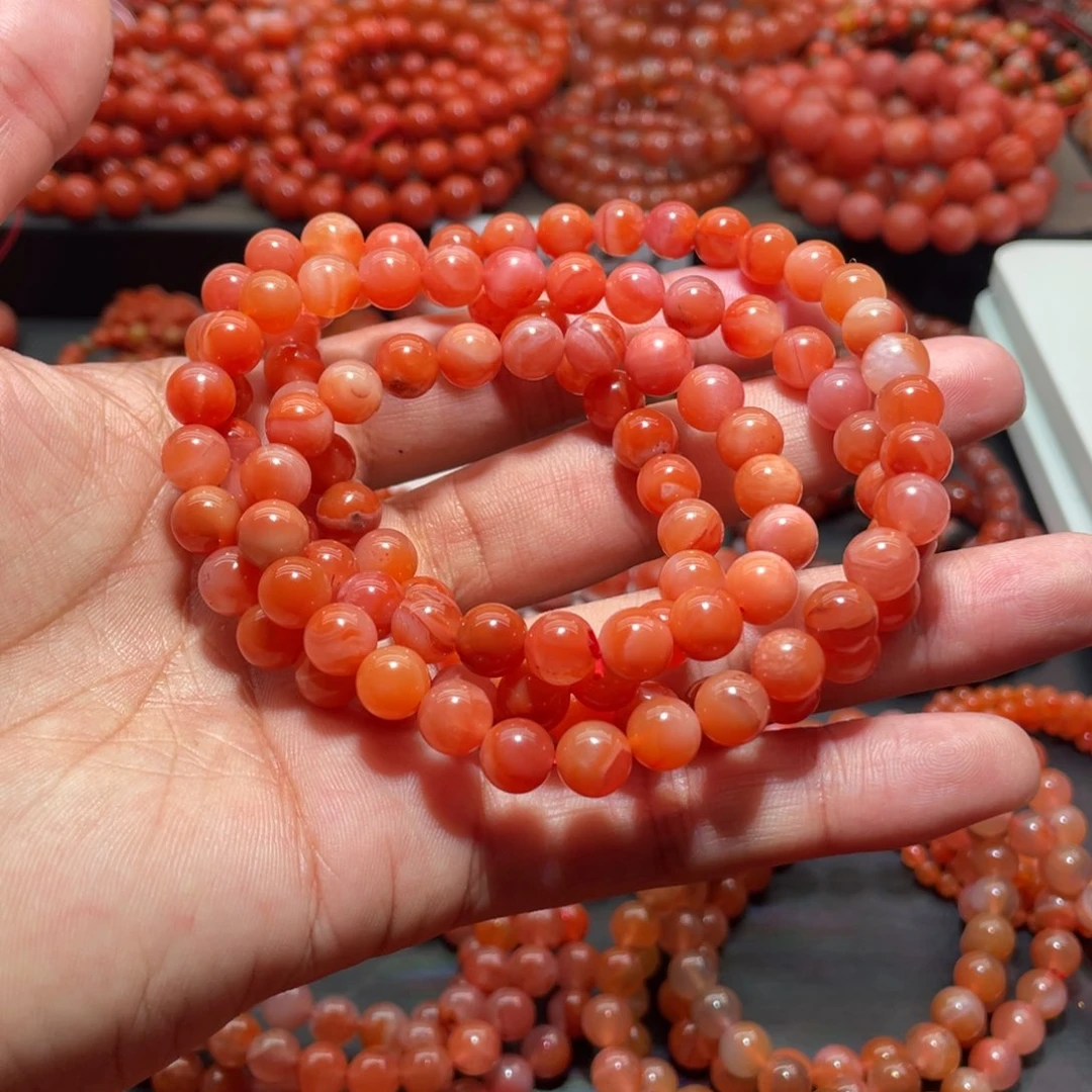 南红玛瑙手链未镶嵌