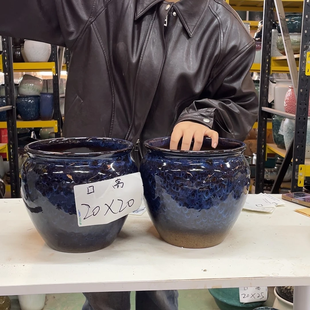 宜兴紫砂粗陶花盆