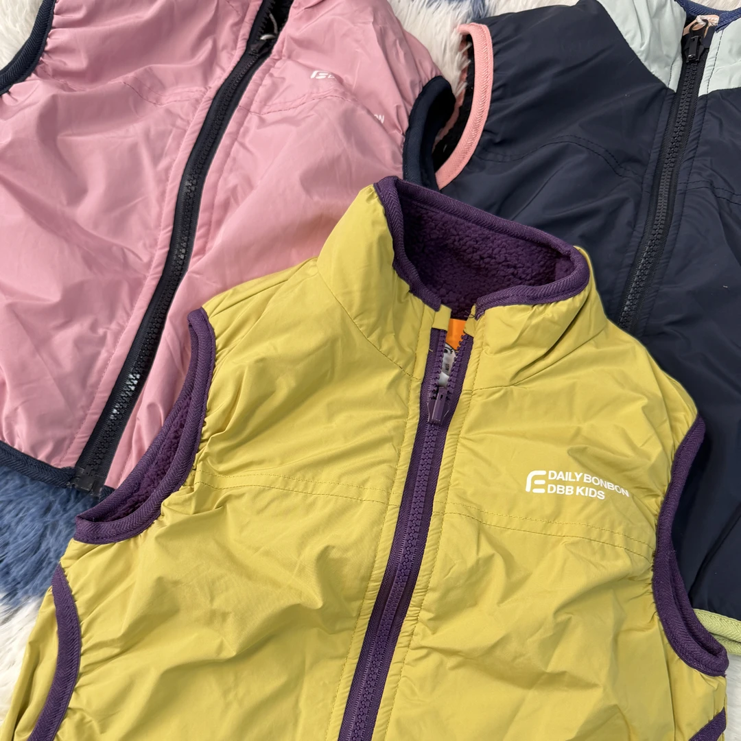 星玥秋冬抓绒夹棉保暖背心马甲儿童