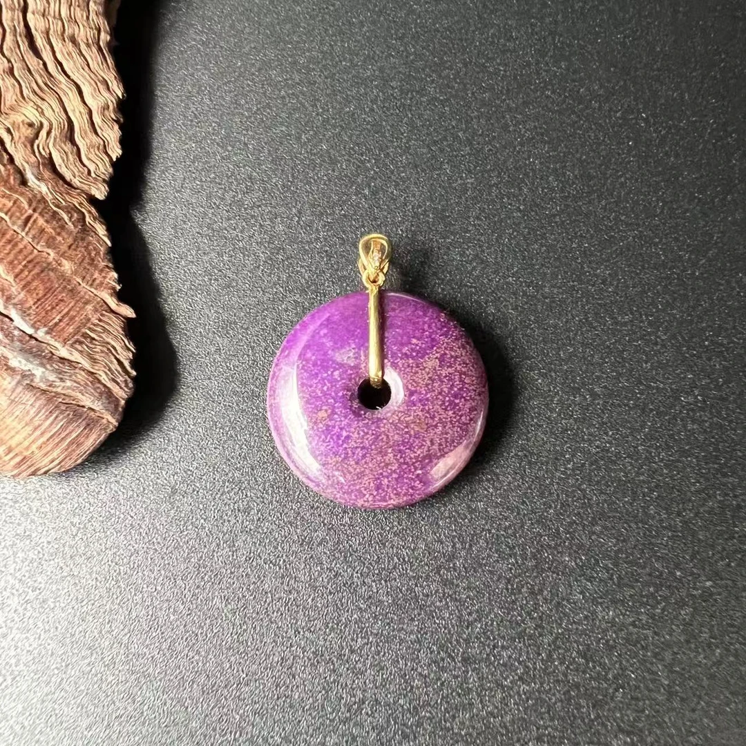 【圣芭黎】天然舒俱来吊坠帝王紫平安扣18K21-5-D1742多样性发一