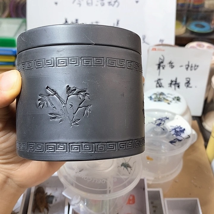 黑泥一对送水碗食槽