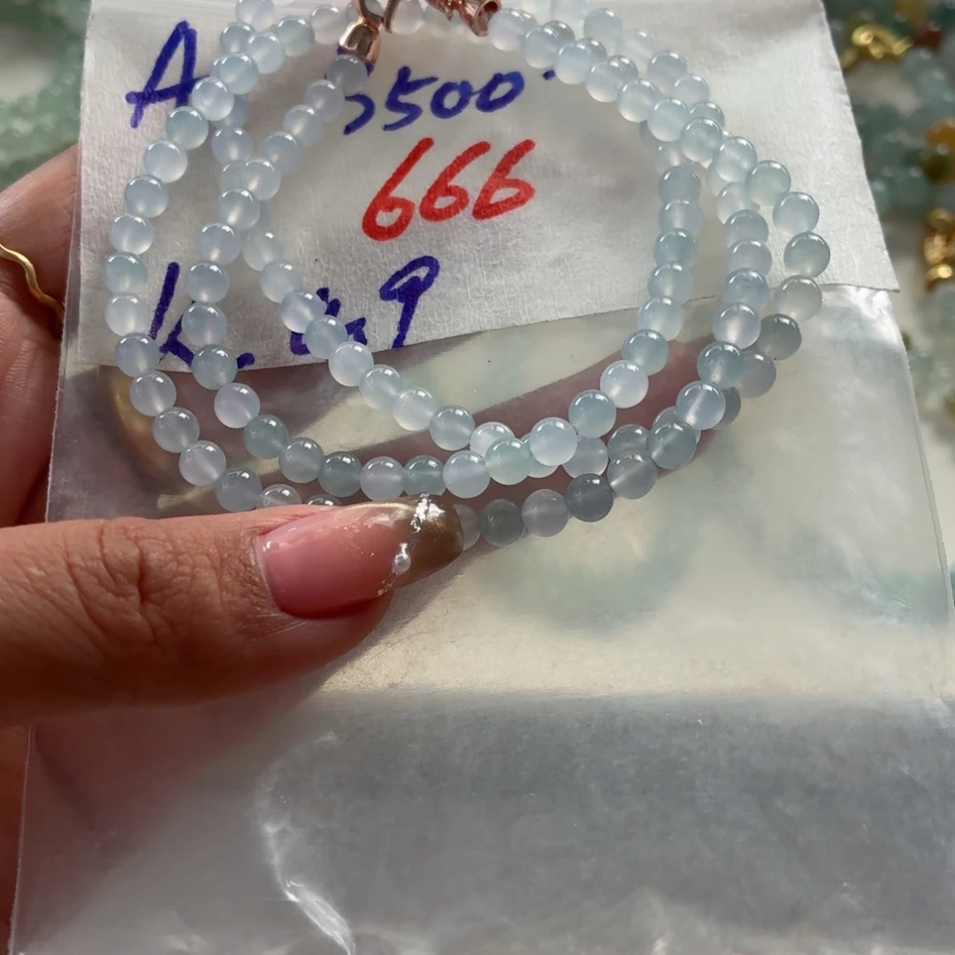 未镶嵌定制翡翠翡翠珠链