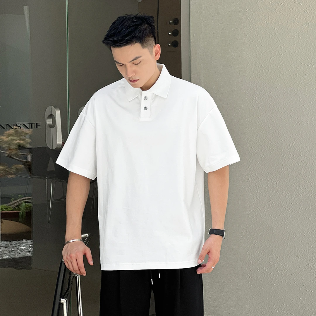 NO22WEAR【猫眼贝壳扣】绅士痞帅男士高级感polo衫设计款翻领短袖