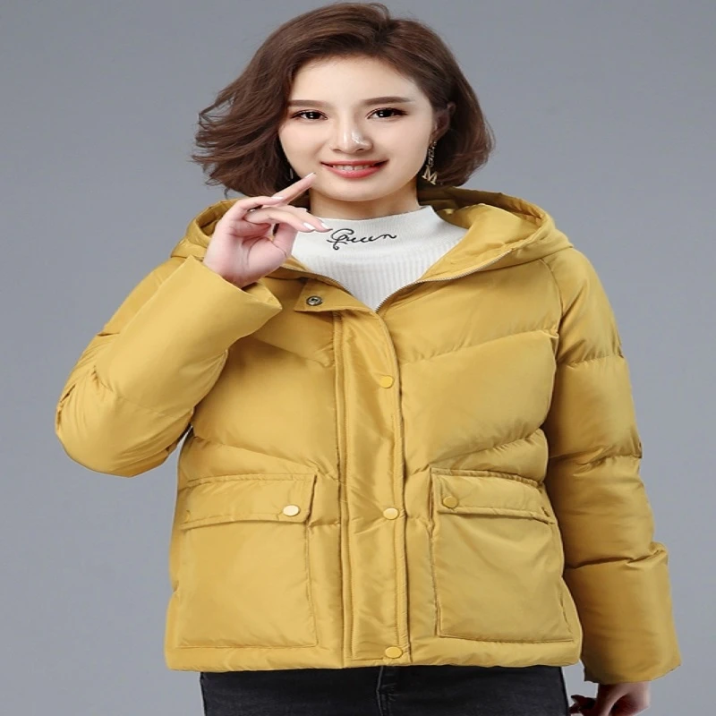 冬季新款妈妈装大码休闲短款棉衣6102