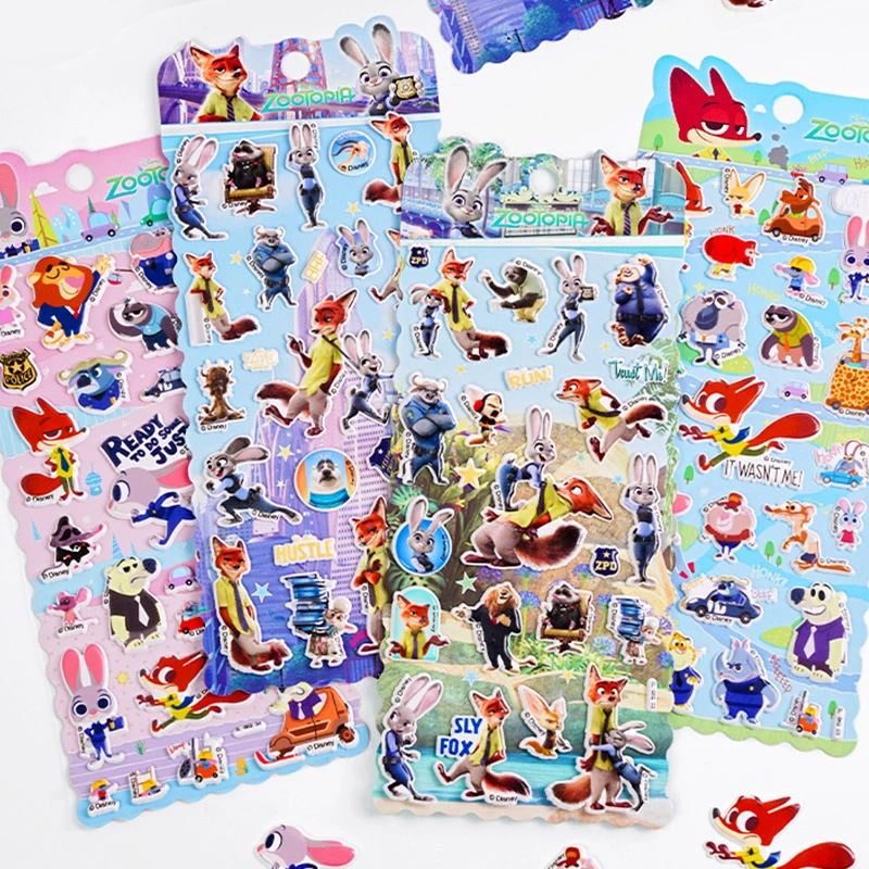 疯狂动物城系列泡棉贴 咕卡装饰DIY儿童手工贴画玩具