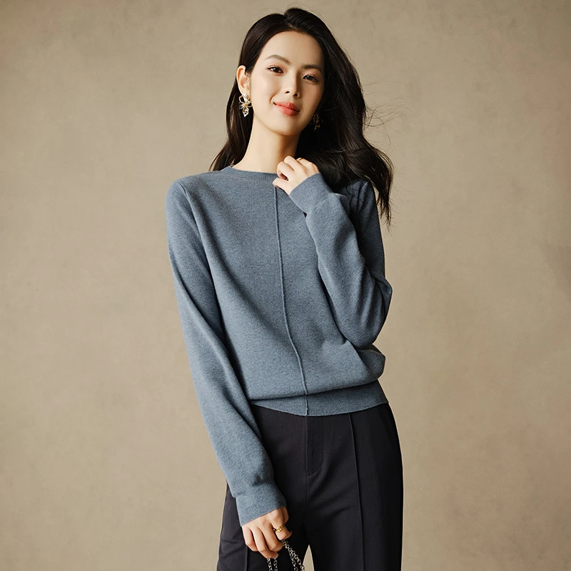 晚白【专享】2025套头针织衫百搭上衣女24121654