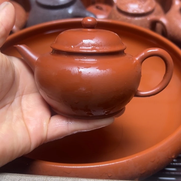 紫砂茶壶宜兴原矿赵庄朱泥