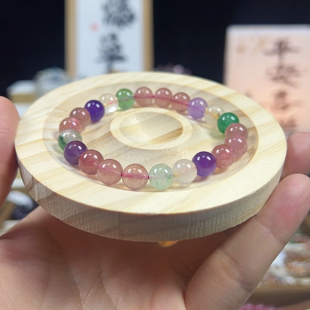 未镶嵌水晶手链草莓多宝