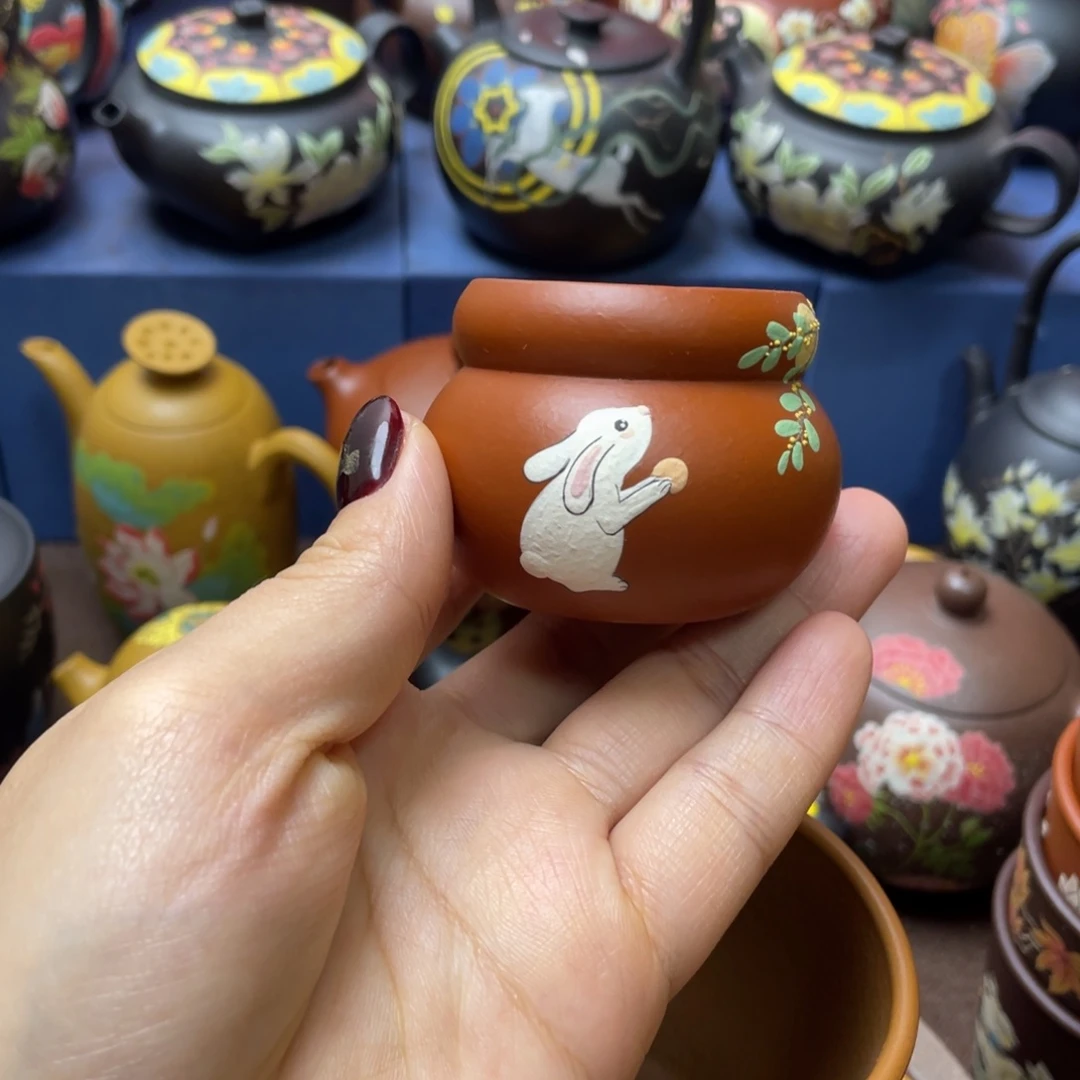 茶杯红泥紫砂主人杯60c