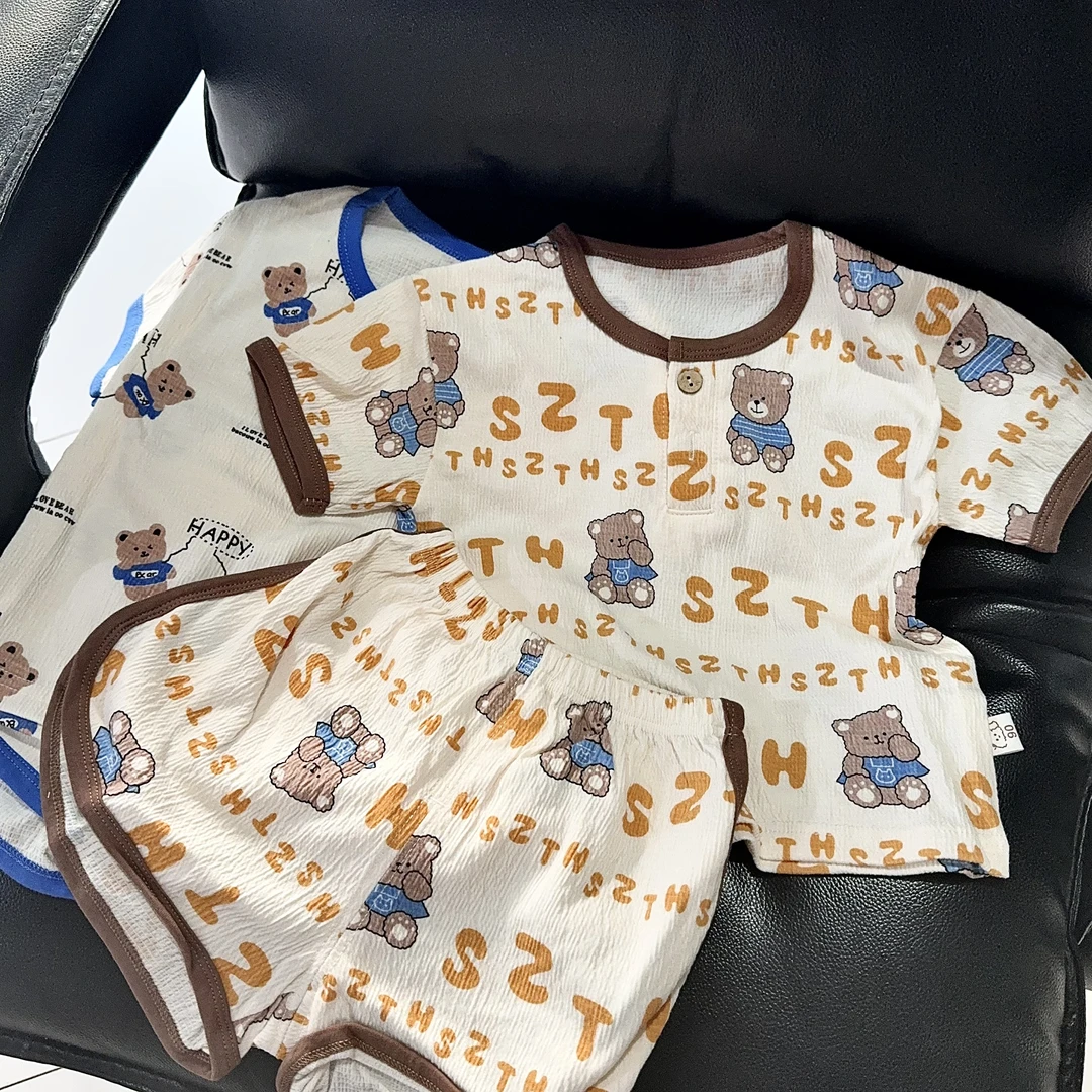 宝宝新款沙滩短袖套（90-130）