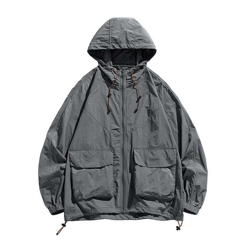 2025年新防晒风衣情侣夏季连帽防紫外线外套男女运动工装薄防晒衣