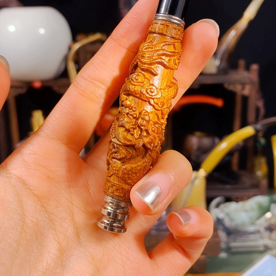 高端定制金丝楠木烟斗