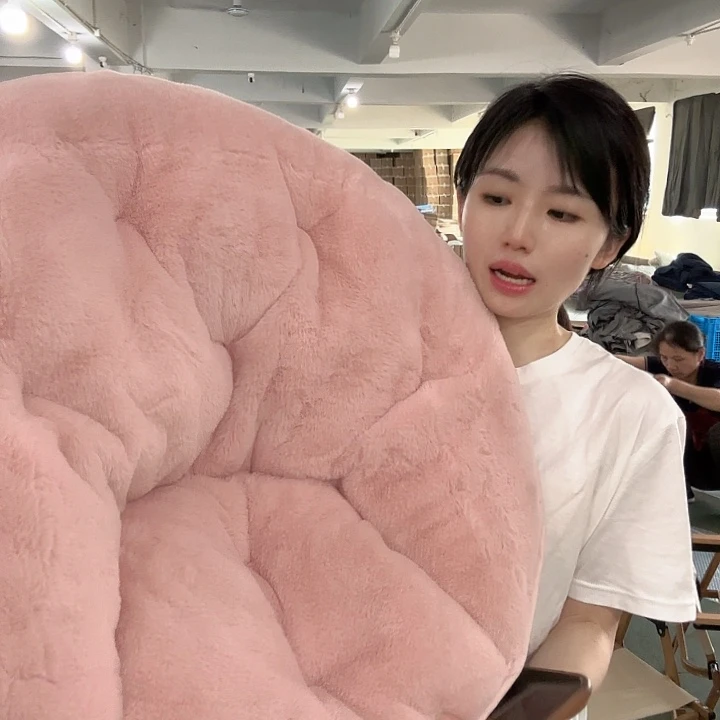 织物单肩包粉色中号月亮椅