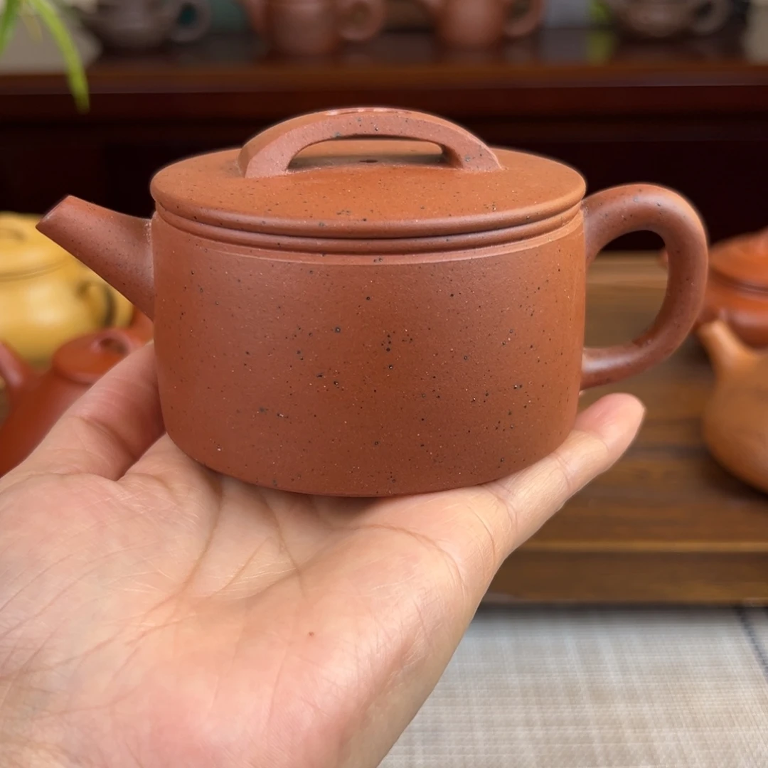 茶壶紫砂大红泥汉瓦全手200cc