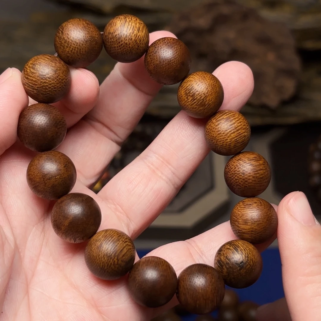 沉香手串富森红土糖心玉化料限量1.4