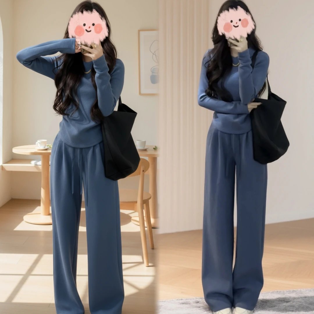 【现货】2025秋冬新款慵懒时尚通勤百搭显瘦休闲加厚舒适气质套装女